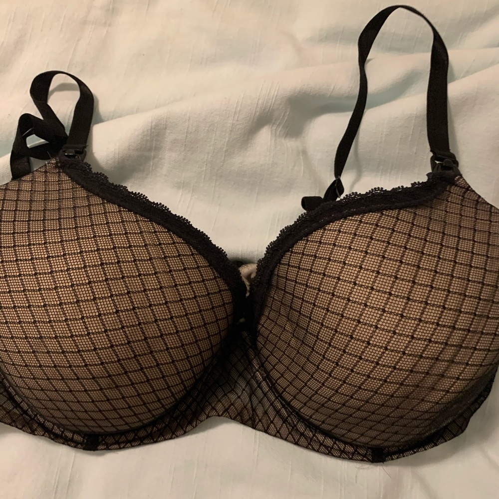 Black Lace Nursing Bra